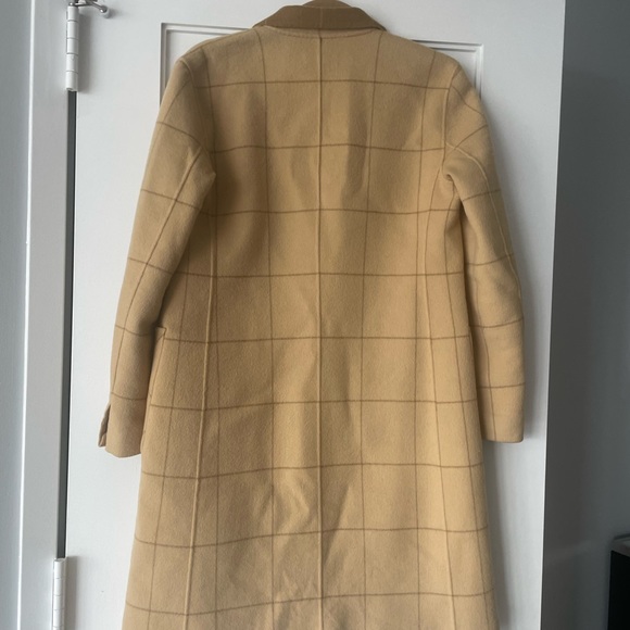 Dkny wool tan plaid coat - Picture 2 of 5